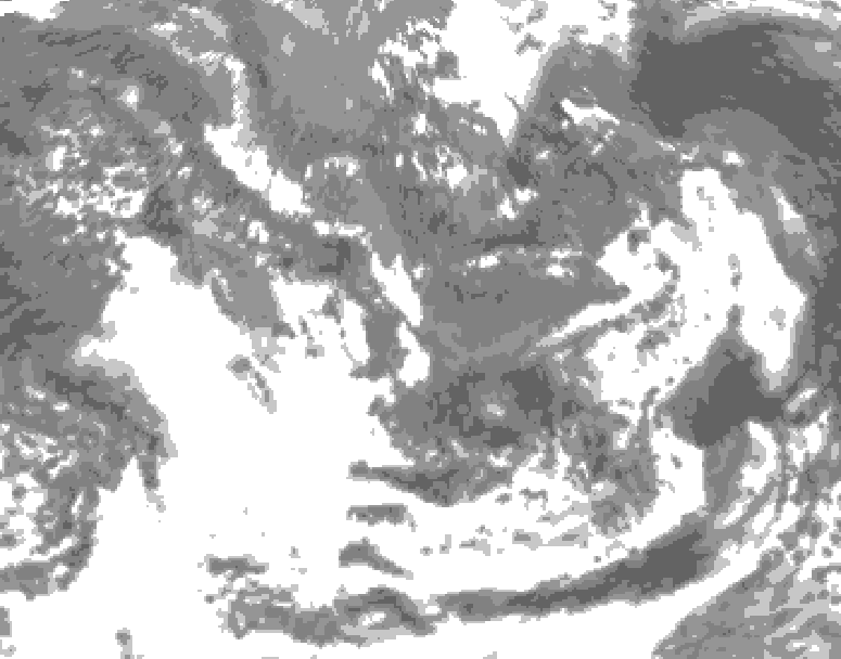 GDPS total cloud 234 hour forecast chart for Canada based on 2026/05/06 0000Z data