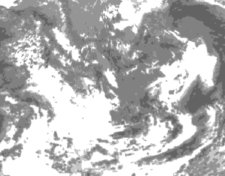 GDPS total cloud 240 hour forecast chart for Canada based on 2026/05/06 0000Z data
