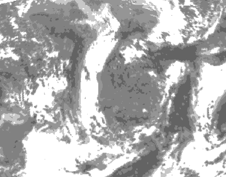 GDPS total cloud 012 hour forecast chart for Canada based on 2026/05/06 1200Z data