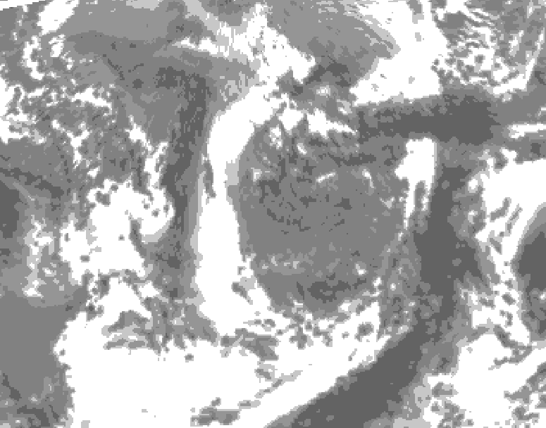 GDPS total cloud 018 hour forecast chart for Canada based on 2026/05/06 1200Z data