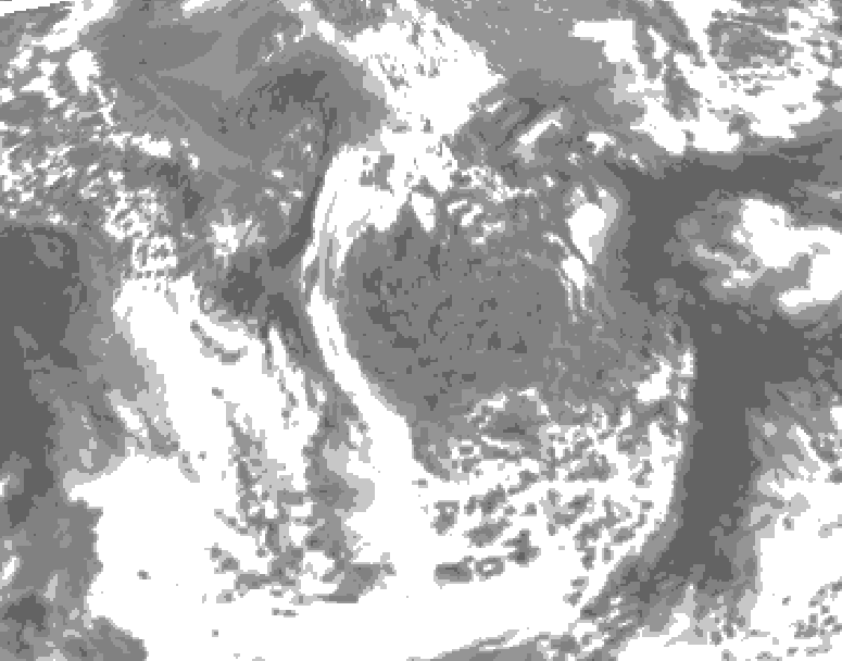 GDPS total cloud 036 hour forecast chart for Canada based on 2026/05/06 1200Z data