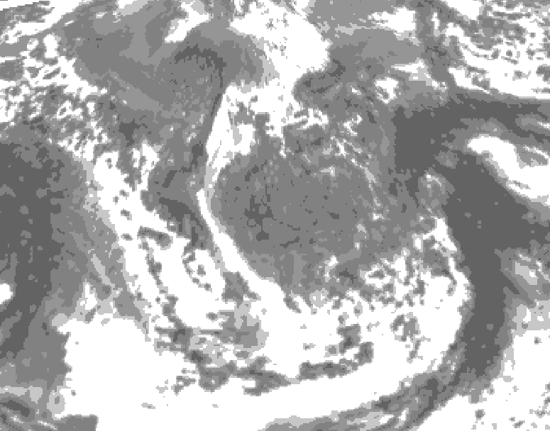 GDPS total cloud 042 hour forecast chart for Canada based on 2026/05/06 1200Z data