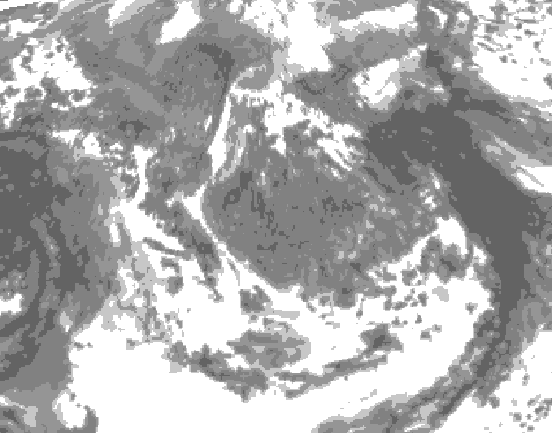 GDPS total cloud 048 hour forecast chart for Canada based on 2026/05/06 1200Z data