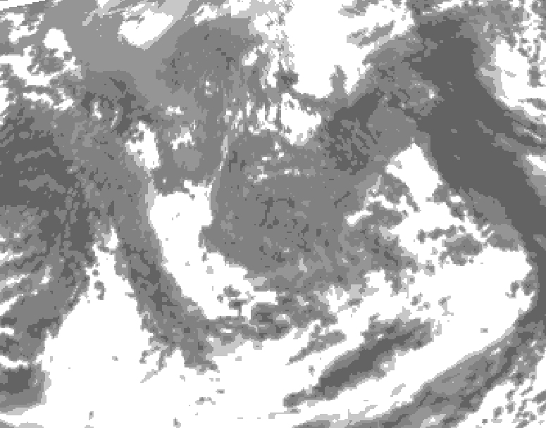 GDPS total cloud 066 hour forecast chart for Canada based on 2026/05/06 1200Z data