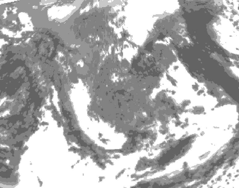 GDPS total cloud 072 hour forecast chart for Canada based on 2026/05/06 1200Z data