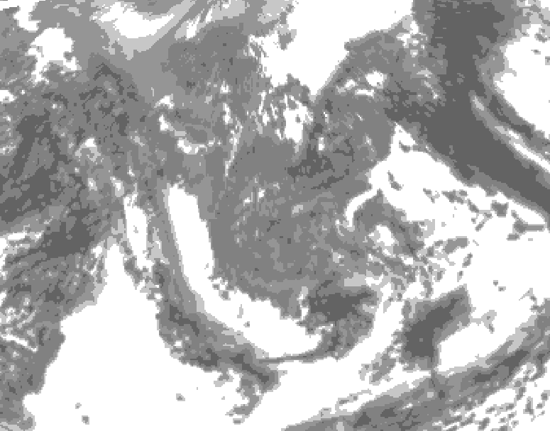 GDPS total cloud 078 hour forecast chart for Canada based on 2026/05/06 1200Z data