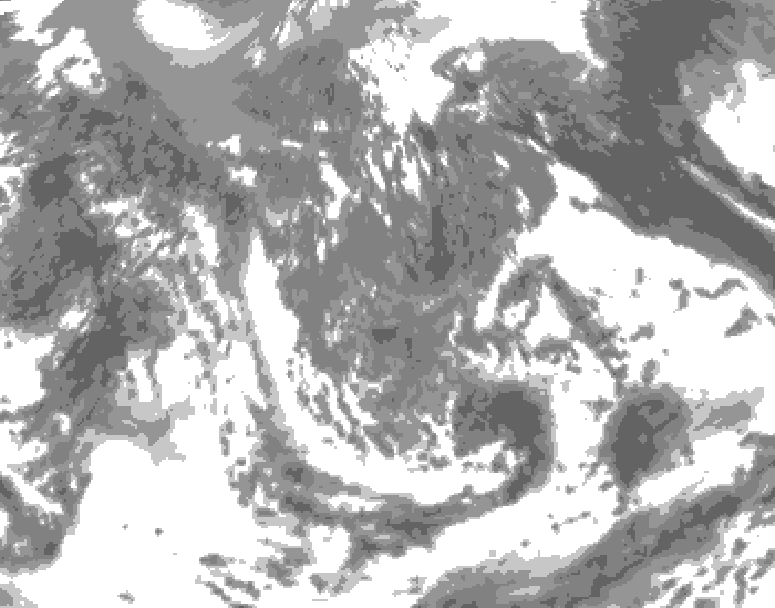 GDPS total cloud 084 hour forecast chart for Canada based on 2026/05/06 1200Z data