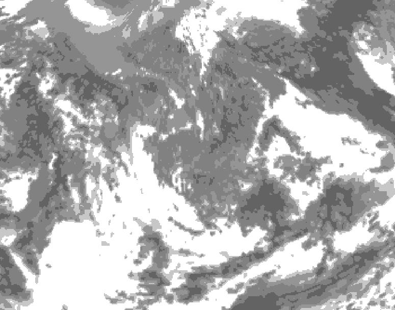 GDPS total cloud 090 hour forecast chart for Canada based on 2026/05/06 1200Z data