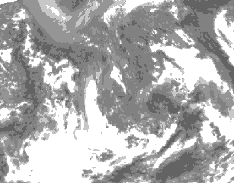 GDPS total cloud 102 hour forecast chart for Canada based on 2026/05/06 1200Z data