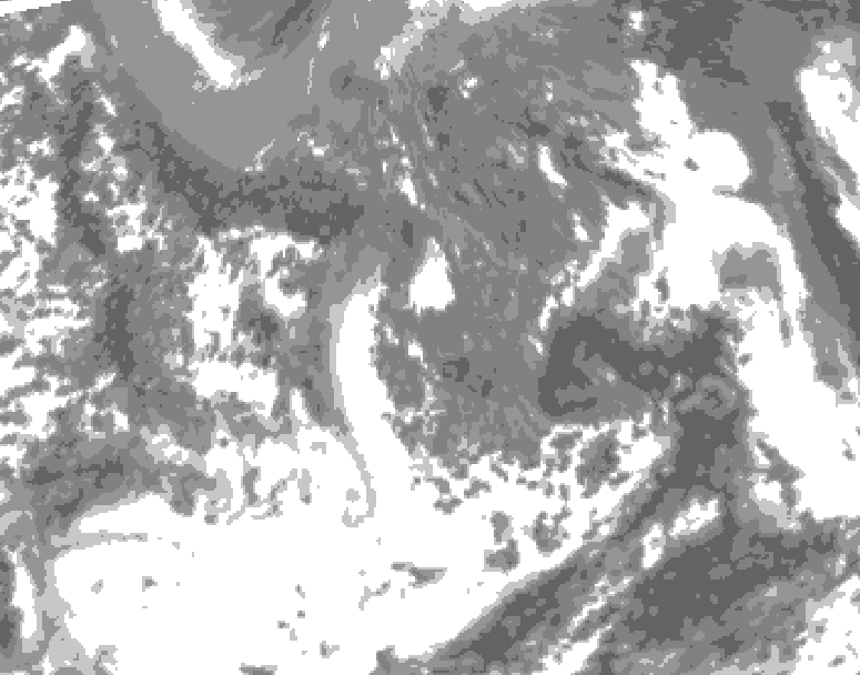 GDPS total cloud 108 hour forecast chart for Canada based on 2026/05/06 1200Z data