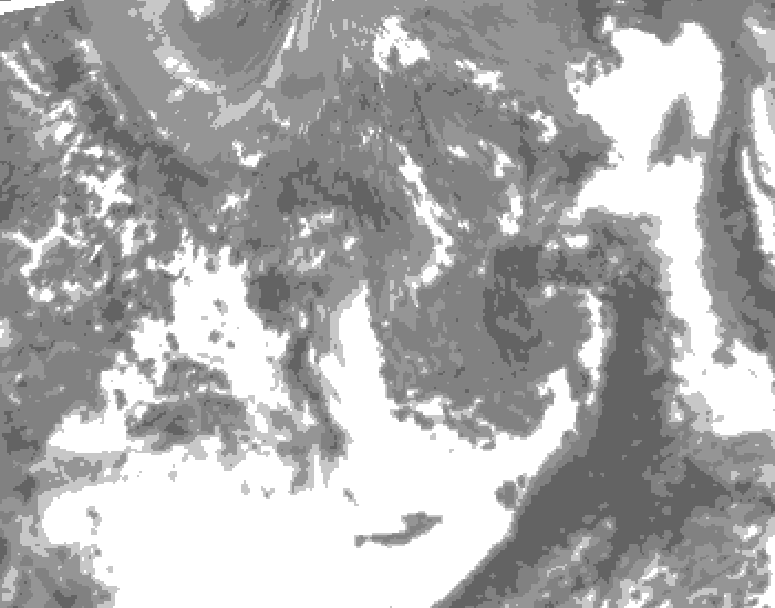 GDPS total cloud 120 hour forecast chart for Canada based on 2026/05/06 1200Z data