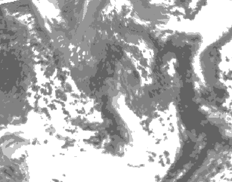 GDPS total cloud 138 hour forecast chart for Canada based on 2026/05/06 1200Z data
