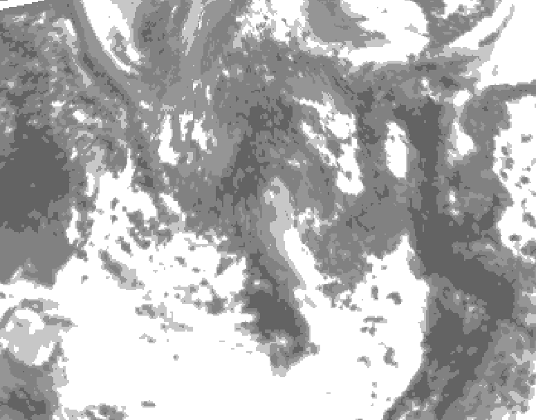 GDPS total cloud 144 hour forecast chart for Canada based on 2026/05/06 1200Z data