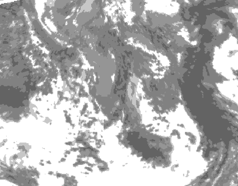 GDPS total cloud 162 hour forecast chart for Canada based on 2026/05/06 1200Z data