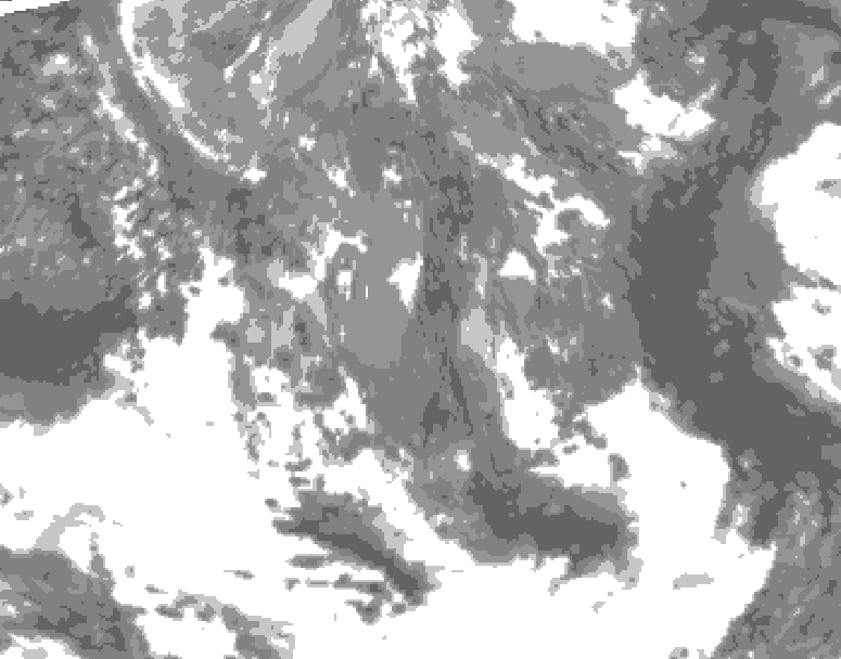 GDPS total cloud 168 hour forecast chart for Canada based on 2026/05/06 1200Z data