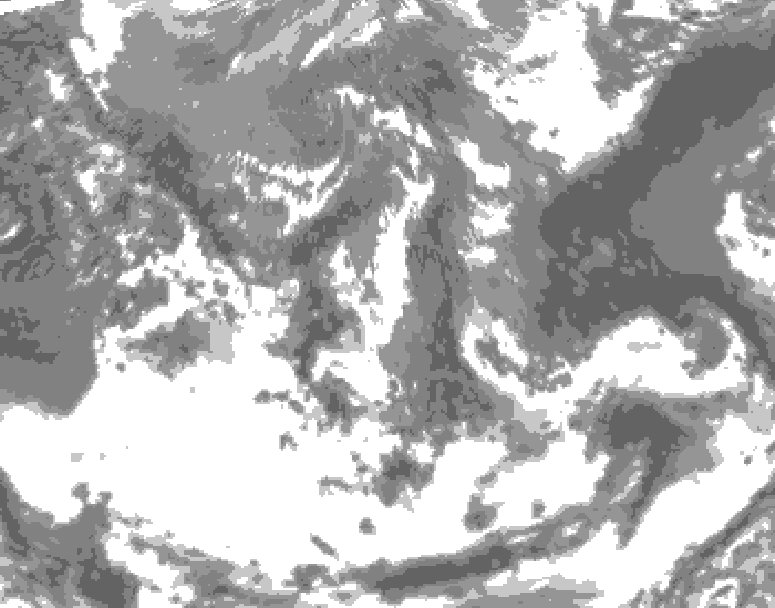 GDPS total cloud 192 hour forecast chart for Canada based on 2026/05/06 1200Z data