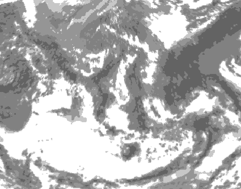 GDPS total cloud 198 hour forecast chart for Canada based on 2026/05/06 1200Z data