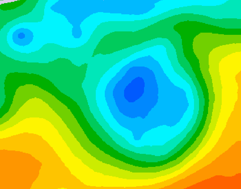 GDPS 500 millibar geopotential height 024 hour forecast chart for Canada based on 2026/05/07 0000Z data