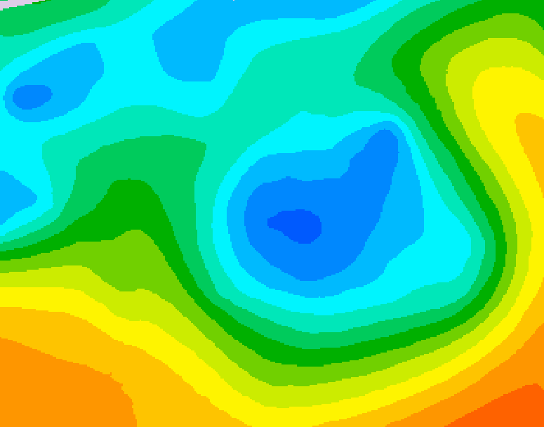 GDPS 500 millibar geopotential height 048 hour forecast chart for Canada based on 2026/05/07 0000Z data