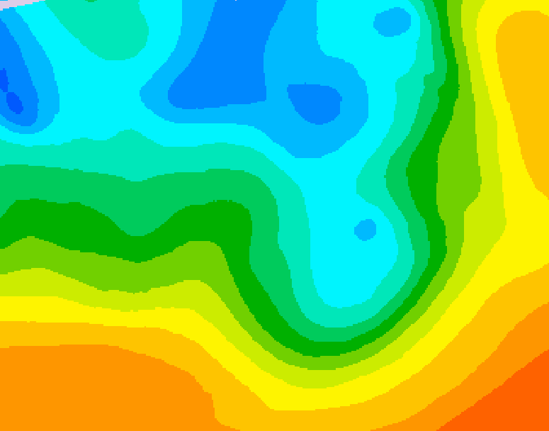 GDPS 500 millibar geopotential height 096 hour forecast chart for Canada based on 2026/05/07 0000Z data