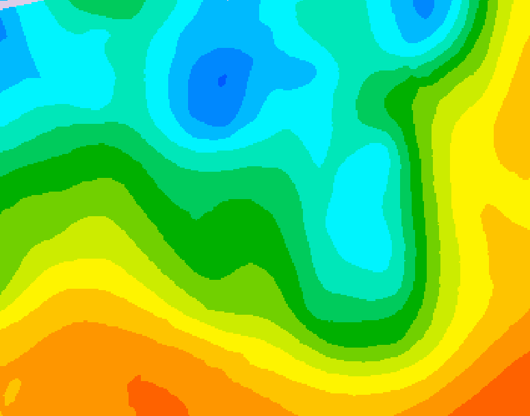 GDPS 500 millibar geopotential height 120 hour forecast chart for Canada based on 2026/05/07 0000Z data