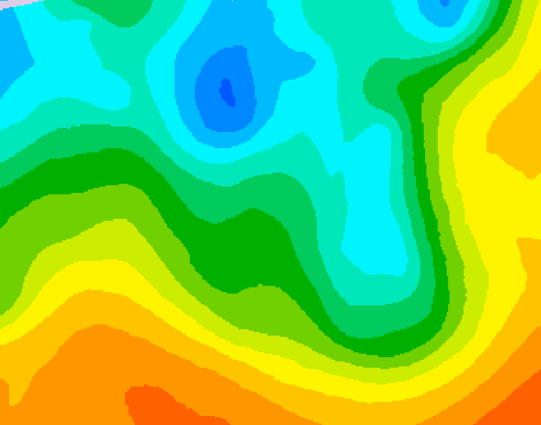 GDPS 500 millibar geopotential height 126 hour forecast chart for Canada based on 2026/05/07 0000Z data