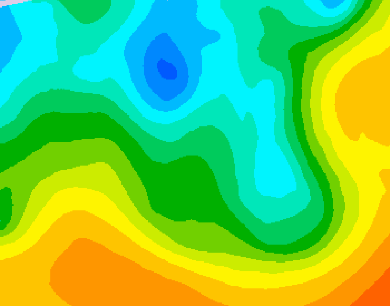 GDPS 500 millibar geopotential height 132 hour forecast chart for Canada based on 2026/05/07 0000Z data