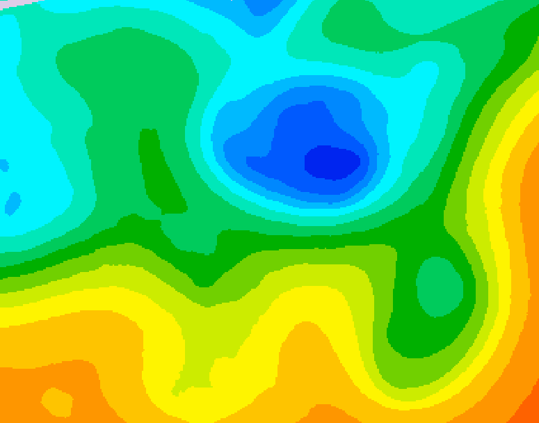 GDPS 500 millibar geopotential height 216 hour forecast chart for Canada based on 2026/05/07 0000Z data