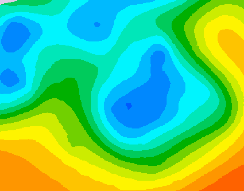 GDPS 500 millibar geopotential height 048 hour forecast chart for Canada based on 2026/05/07 1200Z data