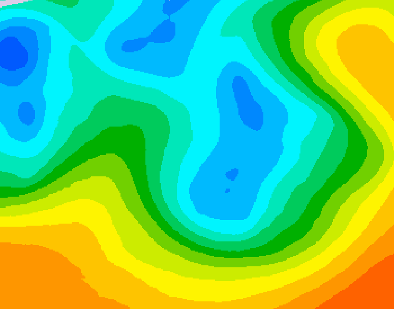 GDPS 500 millibar geopotential height 060 hour forecast chart for Canada based on 2026/05/07 1200Z data