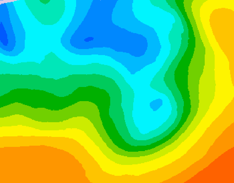 GDPS 500 millibar geopotential height 084 hour forecast chart for Canada based on 2026/05/07 1200Z data