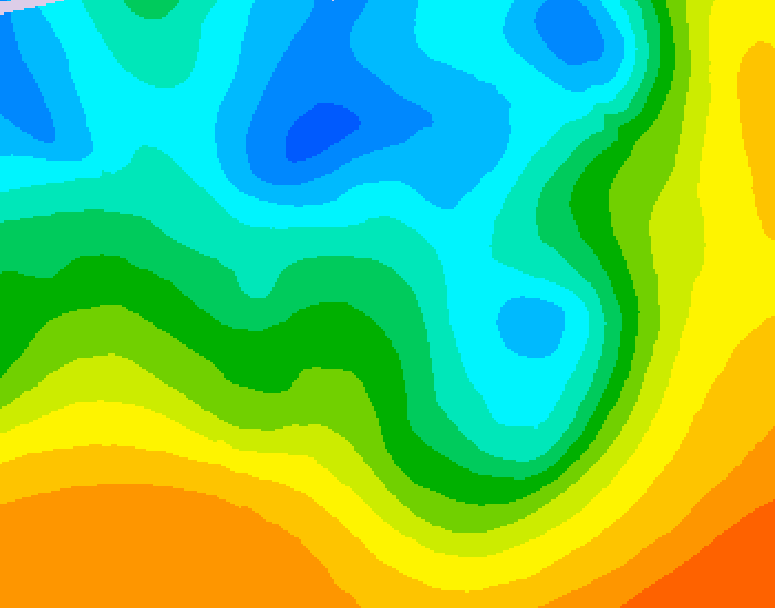 GDPS 500 millibar geopotential height 096 hour forecast chart for Canada based on 2026/05/07 1200Z data