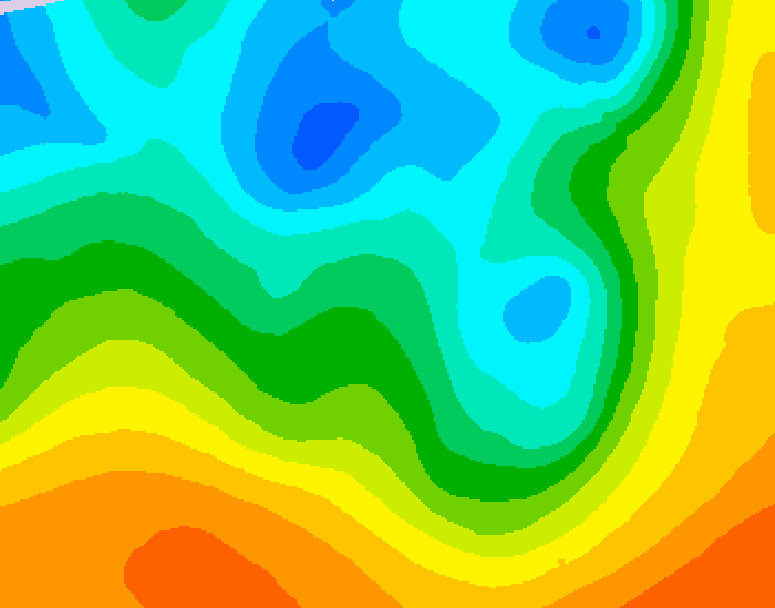 GDPS 500 millibar geopotential height 102 hour forecast chart for Canada based on 2026/05/07 1200Z data