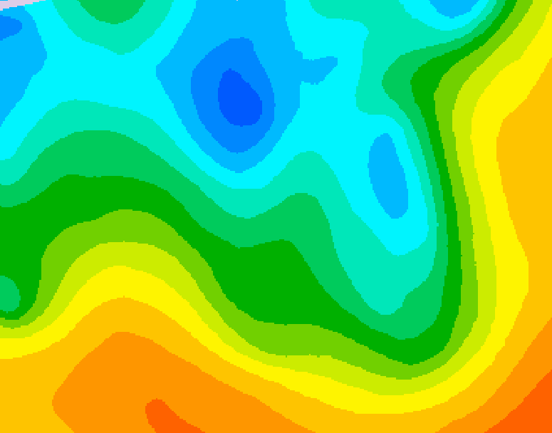 GDPS 500 millibar geopotential height 120 hour forecast chart for Canada based on 2026/05/07 1200Z data