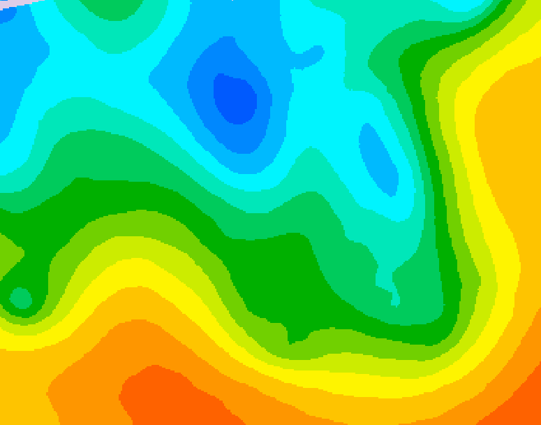 GDPS 500 millibar geopotential height 126 hour forecast chart for Canada based on 2026/05/07 1200Z data