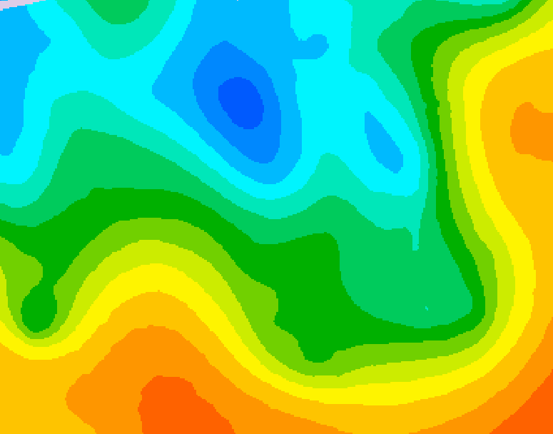 GDPS 500 millibar geopotential height 132 hour forecast chart for Canada based on 2026/05/07 1200Z data