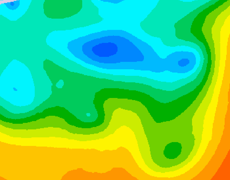 GDPS 500 millibar geopotential height 180 hour forecast chart for Canada based on 2026/05/07 1200Z data