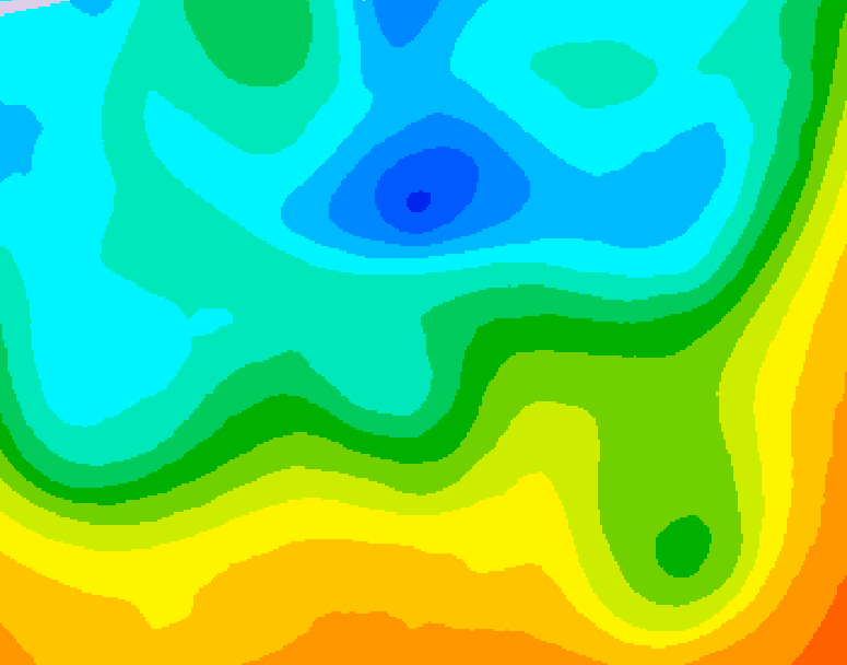 GDPS 500 millibar geopotential height 198 hour forecast chart for Canada based on 2026/05/07 1200Z data