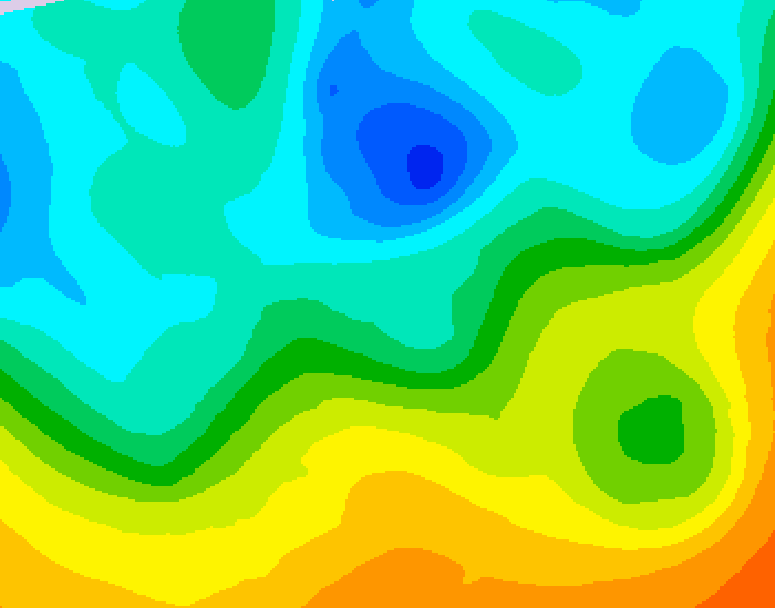 GDPS 500 millibar geopotential height 216 hour forecast chart for Canada based on 2026/05/07 1200Z data