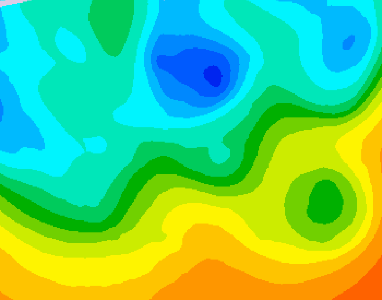 GDPS 500 millibar geopotential height 222 hour forecast chart for Canada based on 2026/05/07 1200Z data