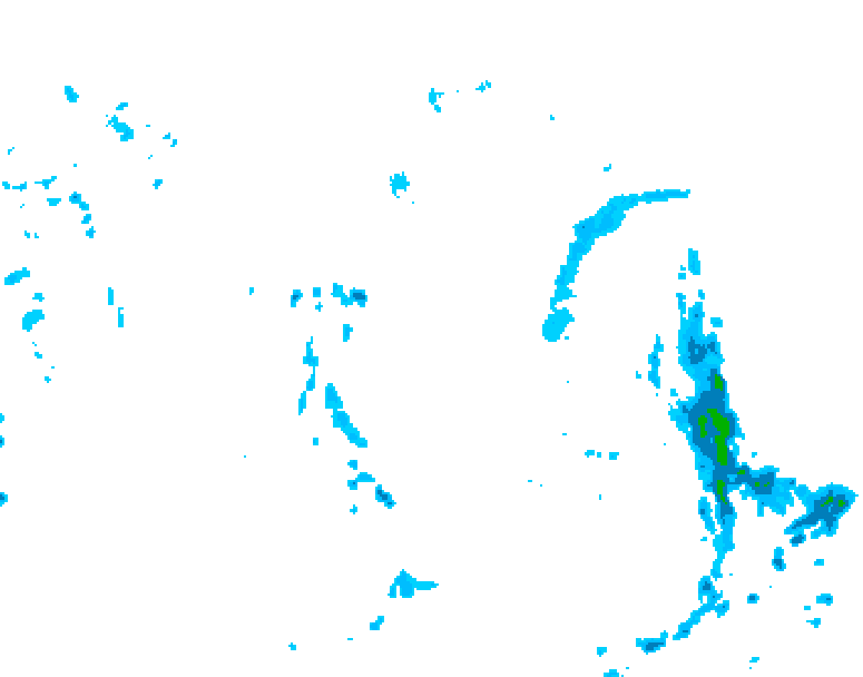 GDPS precipitation 120 hour forecast chart for Canada based on 2026/05/07 0000Z data