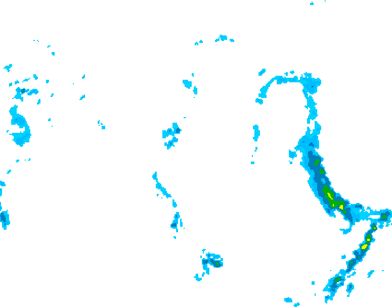 GDPS precipitation 126 hour forecast chart for Canada based on 2026/05/07 0000Z data