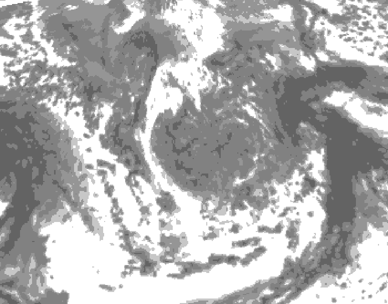 GDPS total cloud 030 hour forecast chart for Canada based on 2026/05/07 0000Z data
