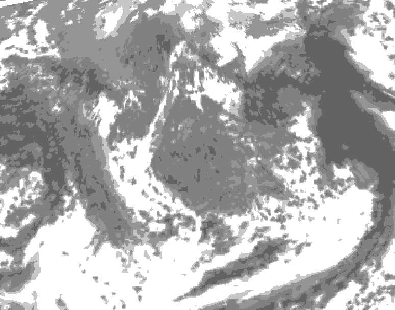 GDPS total cloud 048 hour forecast chart for Canada based on 2026/05/07 0000Z data