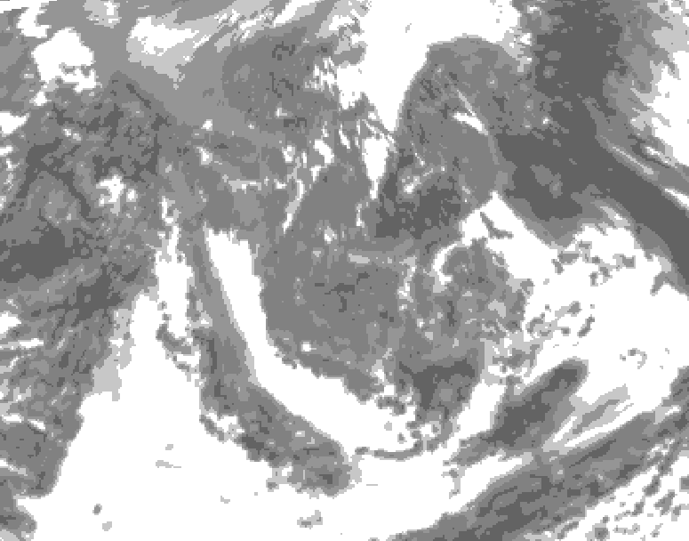 GDPS total cloud 066 hour forecast chart for Canada based on 2026/05/07 0000Z data