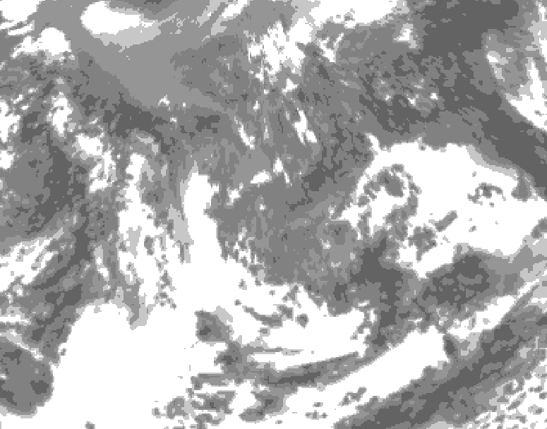GDPS total cloud 078 hour forecast chart for Canada based on 2026/05/07 0000Z data
