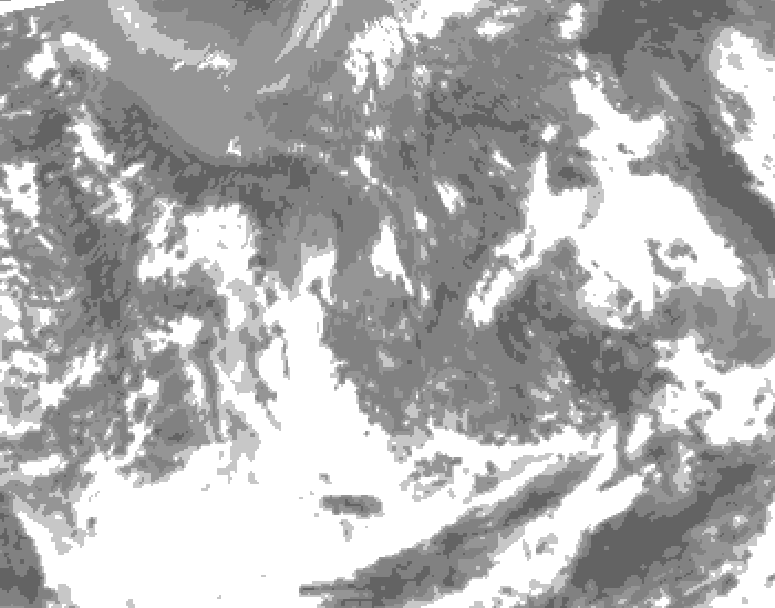 GDPS total cloud 090 hour forecast chart for Canada based on 2026/05/07 0000Z data
