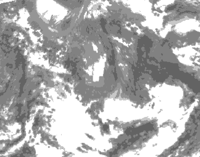 GDPS total cloud 156 hour forecast chart for Canada based on 2026/05/07 0000Z data