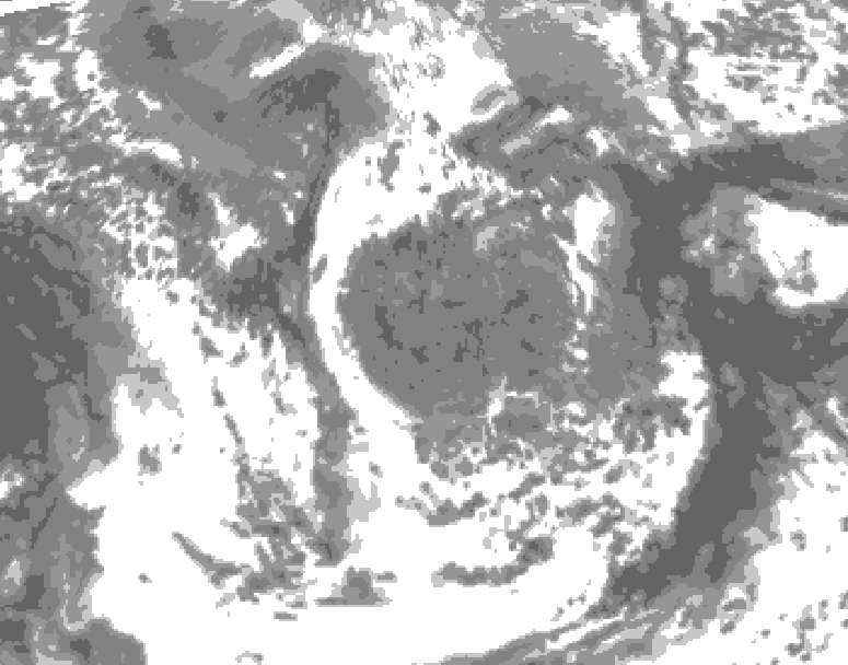 GDPS total cloud 012 hour forecast chart for Canada based on 2026/05/07 1200Z data