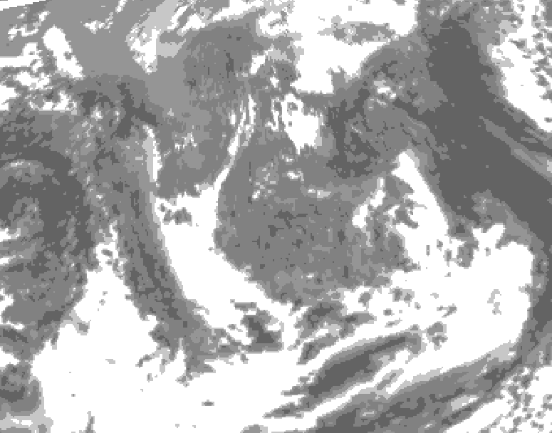 GDPS total cloud 042 hour forecast chart for Canada based on 2026/05/07 1200Z data